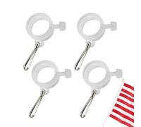 Mimoqk Anelli per Bandiera da Giardino | 4 Pezzi Anello Montaggio Bandiera da Giardino,Accessorio Portatile per Corteo Cortile Veterani Casa Negozio Sportivo Festa