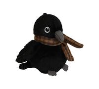 Mimoqk Animale di Peluche Crow, Giocattolo Realistico con Sciarpa Adorabile per Display da Collezione, Texture brutale Morbida, Peluche di Halloween per la decorazione della camera
