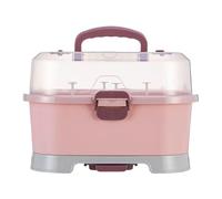 Mimoqk Baby Bottle Storage, Removable Portable Dust-Proof Bottle Drying Rack, Large Capacity Nursery Boxes for Milk Storage, Feeding Fridge Organization, Convenient and Hygienic