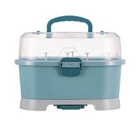 Mimoqk Baby Bottle Storage, Removable Portable Dust-Proof Bottle Drying Rack, Large Capacity Nursery Boxes for Milk Storage, Feeding Fridge Organization, Convenient and Hygienic