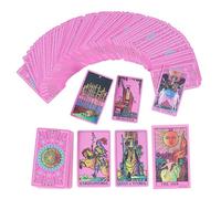 Mimoqk Beginners Tarot Cards, Portable Tarot Deck, Leisure Card Game, Beginner Reading Fun, Divination Card Set, For Adults, Travel, Home, Camping, Picnic, Festival, Events, Social Interaction