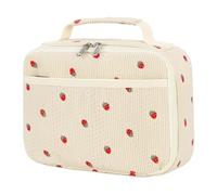 Mimoqk Borsa termica per il pranzo da donna, borsa per il pranzo estetica, contenitori isotermici in velluto a coste, riutilizzabili, impermeabili, portatili, per scuola, adulti, lavoro, viaggi