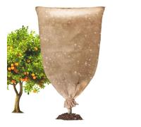 Mimoqk Burlap Bags for Plants, Winter Garden Covers, Breathable Frost Wrap, Reusable Cloth Sack Protector, Natural Fiber, for Tree Flower Yard Vegetable Snow Rain Use And More