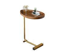 Mimoqk C Shaped Sofa Table | End Divano Coffee Table | Tavolino da tavolo | Narrow Couch Table | C Shaped Metal Frame Tavolo Divano Side Table with Storage Rustic Coffee Table for Living Room