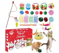 Mimoqk Calendario 'avvento Con Giochi Per Gatti, Calendario Conto Alla Rovescia di Natale per Gatti a 24 Giorni, Accessorio Festivo Per La Famiglia E Gli Amanti Degli Animali Domestici