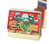 Mimoqk Calendario da ufficio,2026 Pianificatore Cartone Animato Capybara,Calendario in piedi Per 12 Mesi | per Amici Famiglia Scuola Luogo di Lavoro Cucina Appartamento Laboratorio d'arte