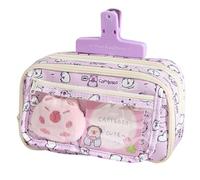 Mimoqk Capybara Pencil Bag, Multi-Layer Pen Organizer, Large Capacity Zippered Stationery Case, Cute School Supplies Holder, Ideal for Students, Artists, Office and Travel Use