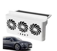 Mimoqk Car Window Fan, Auto Solar Air Circulation Tool, Three-Head Cooling Fan, Energy-Efficient Ventilation (1 Pack), RV, Truck, Sedan, Vehicle Accessory