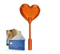 Mimoqk Carta Holder Wand, Credit Card Organizer, Contactless 3D Printing Stick, Sturdy Lightweight Material, Cards Holder for Men Kids Friend Family Travel Highway Vehicle Parcheggio, Colore arancione