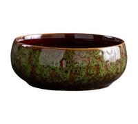 Mimoqk Ceramic Planter Bowl, Hydroponic Flower Pot, Wide Mouth Design, Leakproof Decorative Container for Indoor Outdoor Garden Succulent Display, 6,5 x 2,56 pollici