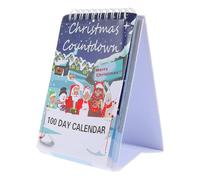 Mimoqk Christmas Advent, Tear-Off Countdown Decor, Interactive Desk Display, 100-Day Festive Design, Creative Wall Art, for Kids Teens Boys Girls Home Living Room Centerpiece