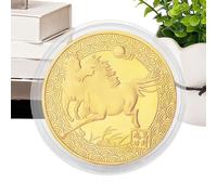 Mimoqk Commemorative Coin - Horse Collectible Souvenir Coin, Embossed Auspicious Chinese Animal for Friends Women Men Kids, Ideal for Holiday Christmas Easter Birthday Party Decor