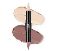 Mimoqk Contour & Highlighter Stick, Double Ended Face Shaping Pen, Long Lasting Creamy Formula, Easy Blend & Build, Portable & Lightweight, Natural Glow, Beauty for Women Girls