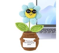 Mimoqk Crochet Doll, Knitted Figurine, Intricate Artistrys Radiates Uplifting Allure, Exquisite Finish Enhances Subtle Texture with Elevated Decorative Appeal, Home Decor