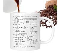 Mimoqk Da Caffè Matematica | 320 ml In Ceramica Con Equazioni Per Bevande | Bicchiere Per Bibite Con Stampa Fisica | Per Tè Caldo E Freddo, Succo, Latte, Acqua, Bevanda, Tè Al Latte, Yogurt