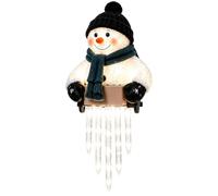 Mimoqk Decorazione natalizia invernale per esterni, a LED, con ghiaccioli | terrazze per giardino, cortile, prato, balcone, terrazza, festività, illuminazione natalizia