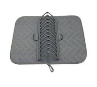 Mimoqk Dish Drying Mat, Countertop Rack, Super Absorbent Pad, Caldo-Resistant Draining, Space-Saving Kitchen Organizer, (1 set), per dishes, utensili, cookware, vegetables