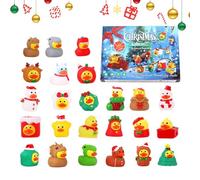 Mimoqk Duck Calendar Advent - Calendar Advent 2025 Christmas Ducks, 24-Days Mini Collectible Figures Toys, Fun Holiday Countdown Decoration, Christmas Decor, for Home Party Table Shelf Display