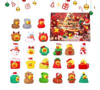 Mimoqk Duck Calendar Advent - Calendar Advent 2025 Christmas Ducks, 24-Days Mini Collectible Figures Toys, Fun Holiday Countdown Decoration, Christmas Decor, for Home Party Table Shelf Display
