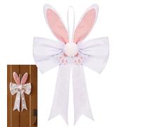 Mimoqk Easter Bows, LED Light Spring Home Decor, Bunny Bow with Cute Design, Easter Decoration with Bright Lights, Holiday Party Home Accessories, Easters Bows for Bedroom Living Room