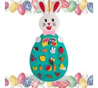 Mimoqk Easter Bunny Decorations, Felt Wall Hangings, Easter Theme Decor, Detachable Ornaments, Vibrant Colorful Design, Soft & Sturdy Material, 1 Set, Perfect for Home and Holiday Celebrations