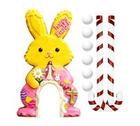Mimoqk Easter Golf Set, Portable Entertainment Activity, Mini Golf Course with Club & Balls, Indoor Golfs Game for Family Gathering, Golf Toy, Fun Sports Home Living Room Bedroom