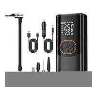 Mimoqk Electric Air Pump, Cordless Smart Inflator, Wireless 4 Mode Compressor, LED Light Function, Digital Pressure Display for Car, Bike, Ball, Motorcycle, Outdoor Use, 7.8x4.9x15.1cm