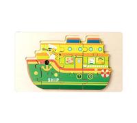 Mimoqk Enigmi di legno di escavatore, puzzle di camion dei pompieri,Puzzle per veicoli per bambini cartoni animati | Assistenza per l'apprendimento portatile, forniture per l'istruzione precoce per