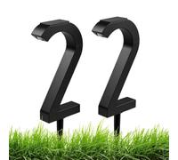 Mimoqk Faretto Lampada a Picchetto a Forma di Numero 2 | 2 Pezzi per per Prato Giardino Viale Patio Strada Marciapiede Paesaggio Feste Natale Halloween Addobbi