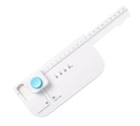 Mimoqk File Tab Punch, 4 Size Flap Puncher Tool, Label & Tag Maker for Scrapbooking, Frame Craft Thump Board, Ideal for Journals, Planners, and Paper Projects 3.15 Inches