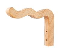 Mimoqk Floral Pot Bracket, Wall Mounted Planter Support, Wooden Hanging Hook Design Sturdy Load Bearing Decor Fixture Usage for Patio Garden Indoor Outdoor Flower Pots Bird Feeders Home Balcony Space