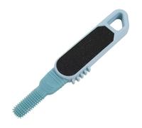 Mimoqk Foot Scrubber - Double-Head Silicone Cleaning Brush, Foot File Callus Remover Scrubber, Hard Cracked Heels & Corns, Wet & Dry Peeling Tool for Men Women Seniors Home Travel Shower