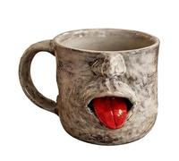 Mimoqk Funny Coffee Mug, Tongue Shaking Drinkware, Resin Cup with, Water Mug with Strong Handle, Drink Accessories, 4.72x3.15 Inches Cafe Aid for Tea Coffee Milk Hot Chocolate Kitchen Home