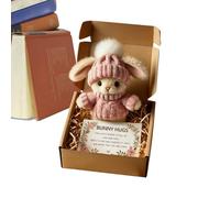 Mimoqk Giocattoli di coniglietto, portatile Hugging Companion, piccolo giocattolo stuffed con Plush, stuffed Doll for Girls Kids, Plush Toy Accessories, Bunny Toys for Birthday Christmas Easter Desk