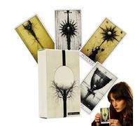 Mimoqk Gothic Tarot Cards, Divination Fortune Deck, Night Mystic 78-Piece Series, Tarot Pack with Guidebook for Learners, Occult Items, Esoteric Reading for Celebrations Home Picnic
