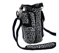 Mimoqk Gym Bottle Pouch, Magnetic Sports Organizer, Water Bottle Bag, Adjustable Shoulder Strap, Multiple Pockets, Versatile Use And Safe Materials, Long Lasting, Black, Red Color