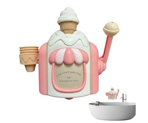 Mimoqk Ice Cream Bath Toy, Educational Pretend Play, Bath Bubble Maker with Water, Baths Toy for Boys Girls, Water Plays Accessories, Pretend Play Toys for Kids Indoor Playtime
