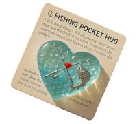 Mimoqk Il Abbraccio del Pesce | Cimelio A Forma Di Cuore - Oggetto da Collezione per Incoraggiamento con Cartolina - Per Famiglia, Adulti, Uomini, Papà, Padri, Colleghi, Insegnanti