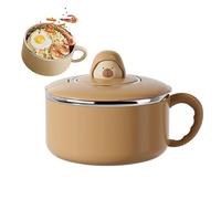 Mimoqk Insalatiera con coperchio, contenitore istantaneo per noodle da 1200 ml, contenitore per insalata drenante in acciaio per pranzo, per panini, verdura, dormitorio, casa, cucina