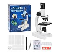 Mimoqk Kids Microscope, Junior Science Scope, Portable Educational Microscope, High Magnification Zoom System, Adjustable Focus Optical Lens, 300X-1200X, for Birthday Projects Activities Home