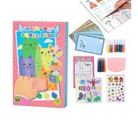 Mimoqk Kit Per Pittura Con Squeegee,Biglietti Da Disegno Fai Da Te | Set Da Pittura Per Ragazzi E Ragazze - Per Ragazzi Abilità Motorie Ideale Per Aula Scuola A Casa Compleanno Feste E Durante Le