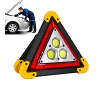 Mimoqk LED Warning Triangle Foldable Road Triangle Portable Safety Sign, Quick Charge, Bright & Eye-Catching, Lightweight Design, 22 x 20,5 x 2 cm, Ideal for Roadside Emergencies
