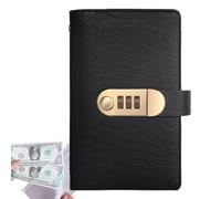 Mimoqk Libro Risparmio | Quaderno Salvadanaio con Blocco Password,Portafoglio Vintage 100 Pagine Organizer per Donne Uomini Principianti Viaggi Casa Lavoro