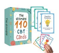 MIMOQK Mindfulness Cards, 110 pezzi Mazzo comportamentale cognitivo per e attenzione stress, istruzioni guidate con esercizi pratici, giocattolo di consapevolezza per adulti, adolescenti