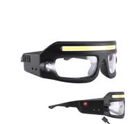 Mimoqk Occhiali da guida leggeri e resistenti alla sabbia | Occhiali da sole da ciclismo con illuminazione a LED, per donne, uomini e adulti, alpinismo, campeggio, pesca di notte