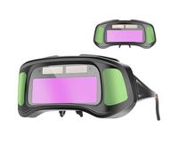 Mimoqk Occhiali da saldatura con oscuramento automatico, occhiali da saldatura LCD, occhiali da saldatura, sensori ad arco avanzati, design leggero e vestibilità comoda per una visione chiara e una