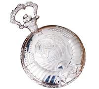 Mimoqk Orologio da tasca Clock Orologio Portatile con Design in Rilievo con | Quadrante a Numeri Arabi Accessorio Unico per Compleanno, Festa del Papà e Laurea