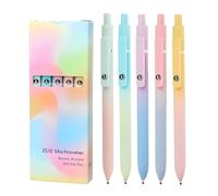 Mimoqk Penna Gel Scrittura - Penna a sfera ad asciugatura rapida per la presa di appunti 5 pezzi | Penna a sfera retrattile ergonomica per adulti forniture scolastiche