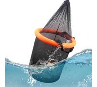 Mimoqk Pesce Basket, Foldable Live Lure Net Gage, Portable Mesh Trap with Drawstring, for Crayfish, Catfish, Saltwater, Freshwater, Fly Fishing Gear Accessory