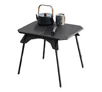 Mimoqk Portable Folding Camping Table, Lightweight Picnic Grill, Adjustable Height Foldable Stand, Removable Legs, Compact, Easy Setup for Outdoor Patio, BBQs, Picnics, and Camping Trips
